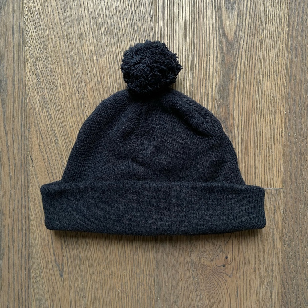 American Apparel Vintage Black Pompom Beanie